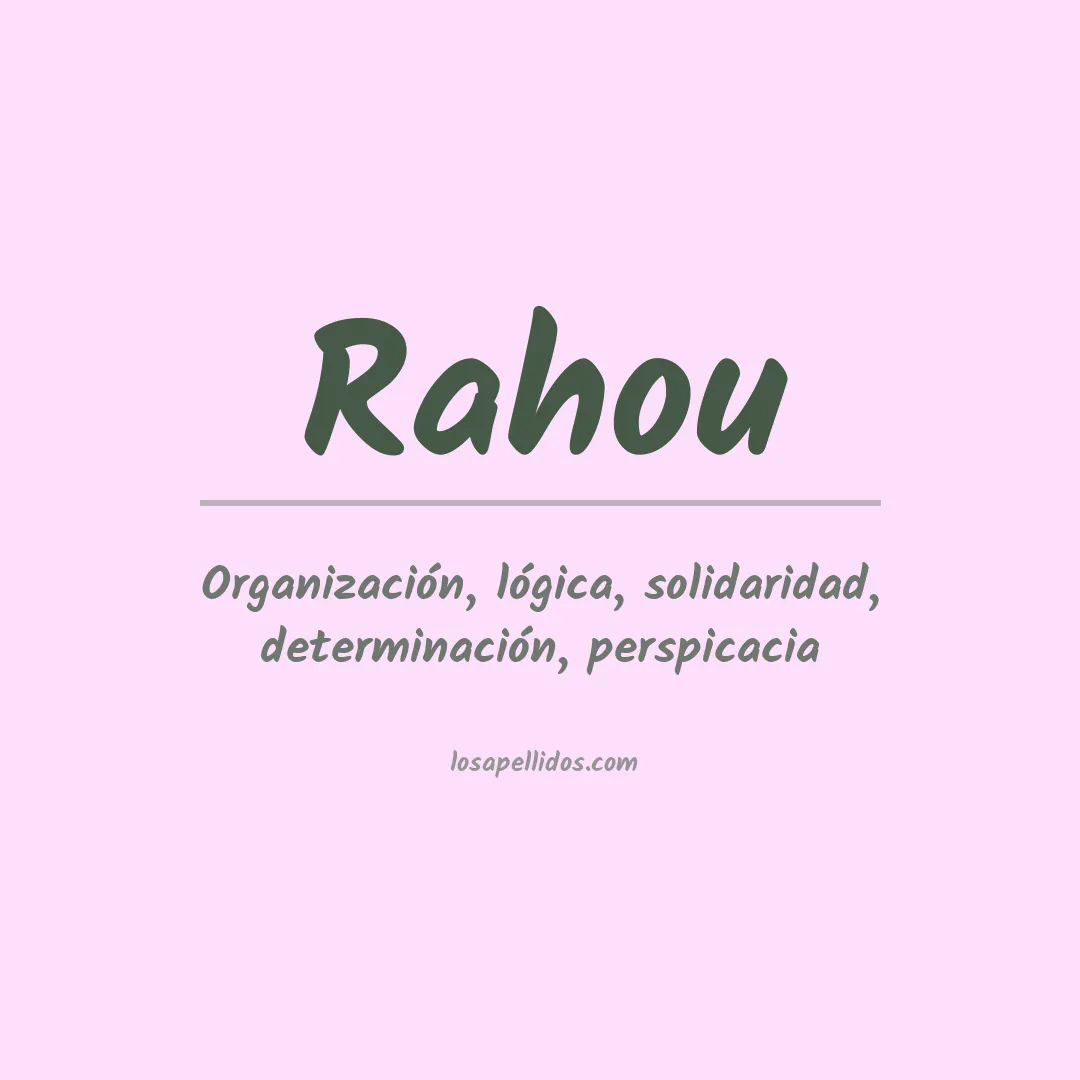 Apellido Rahou