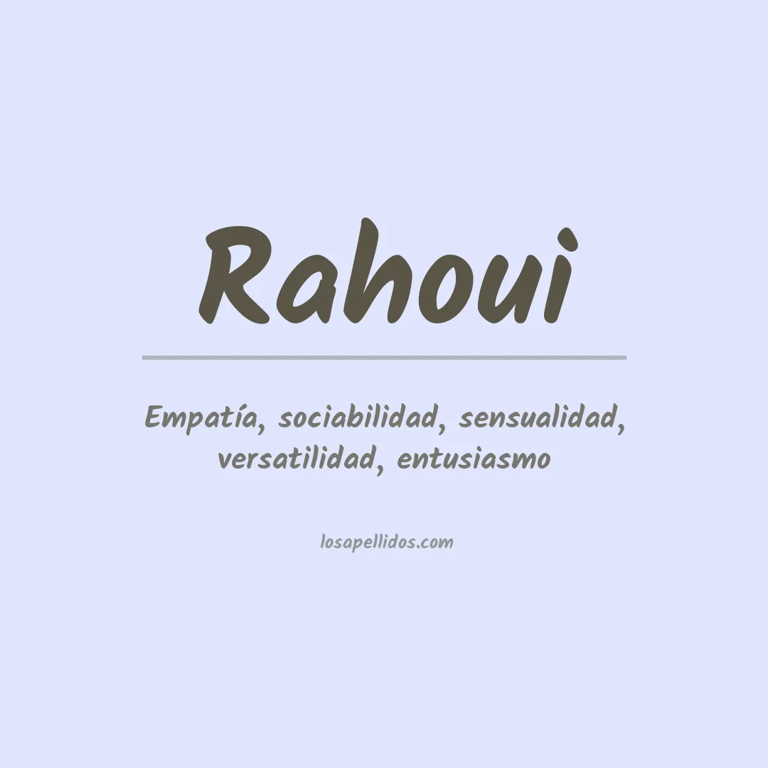 Apellido Rahoui