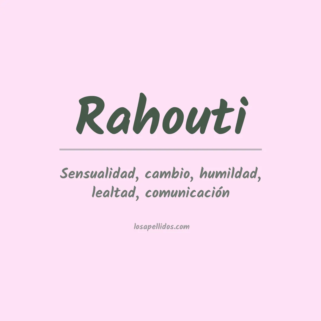 Apellido Rahouti