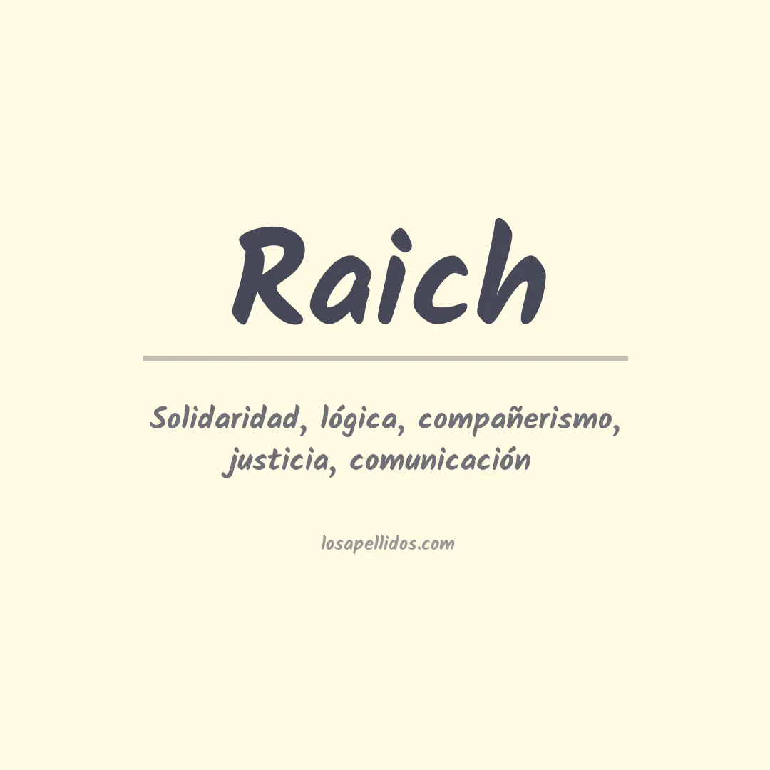 Apellido Raich