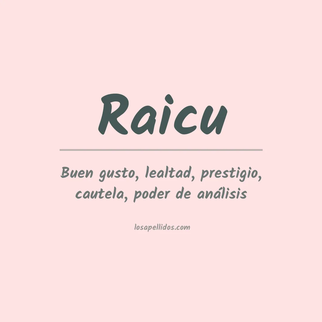 Apellido Raicu