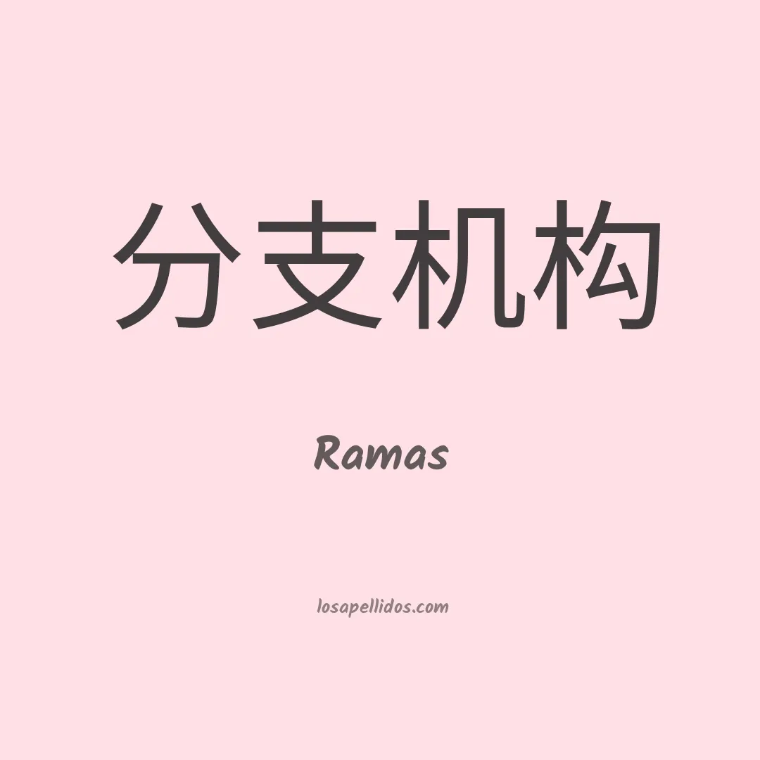 Ramas en chino