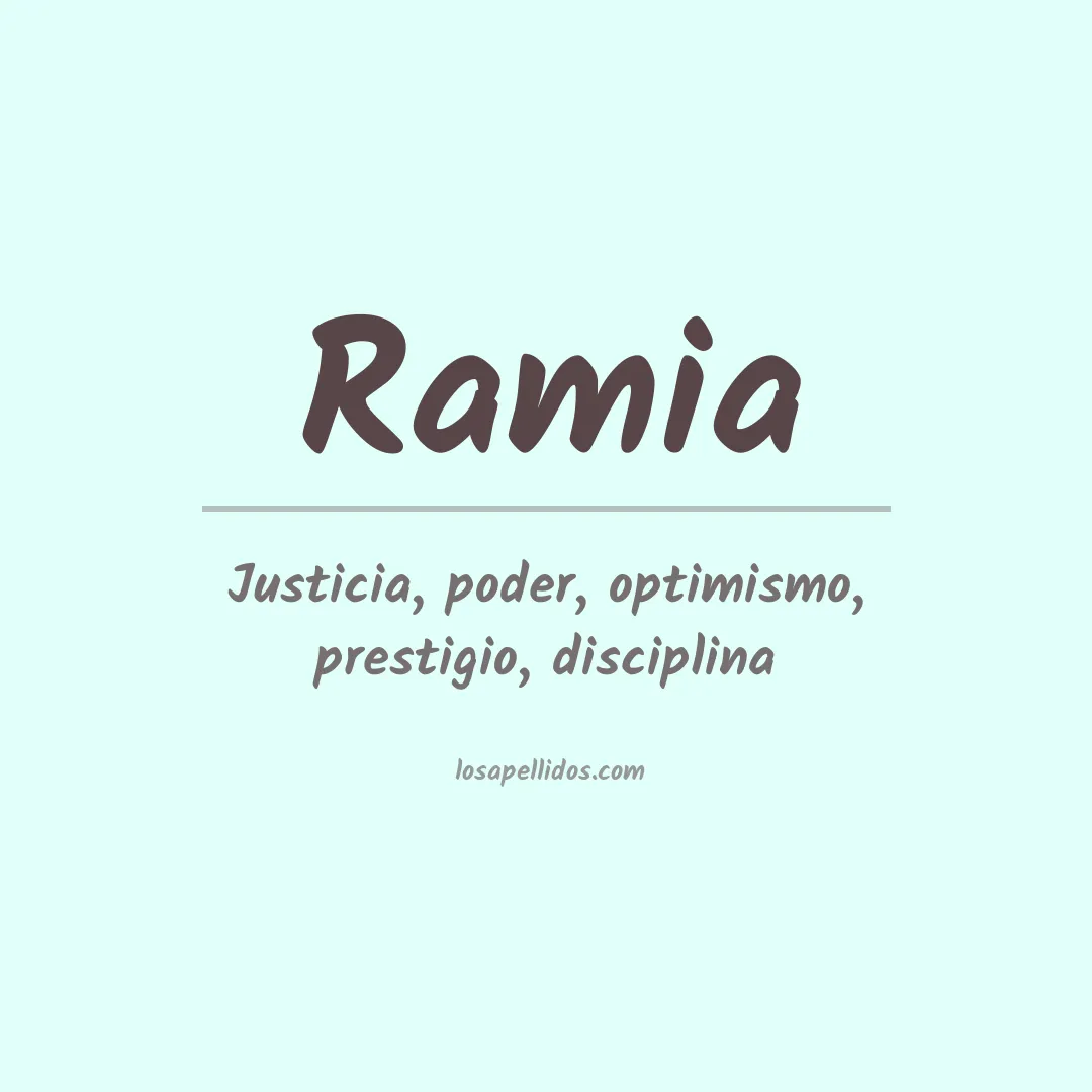 Apellido Ramia