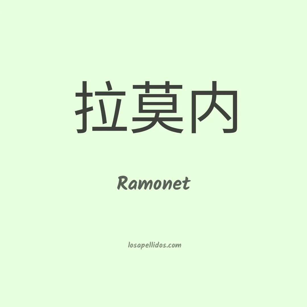 Ramonet en chino