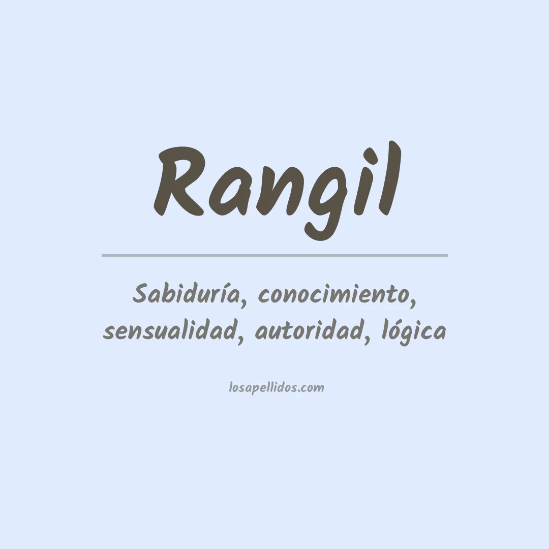Significado del Apellido Rangil