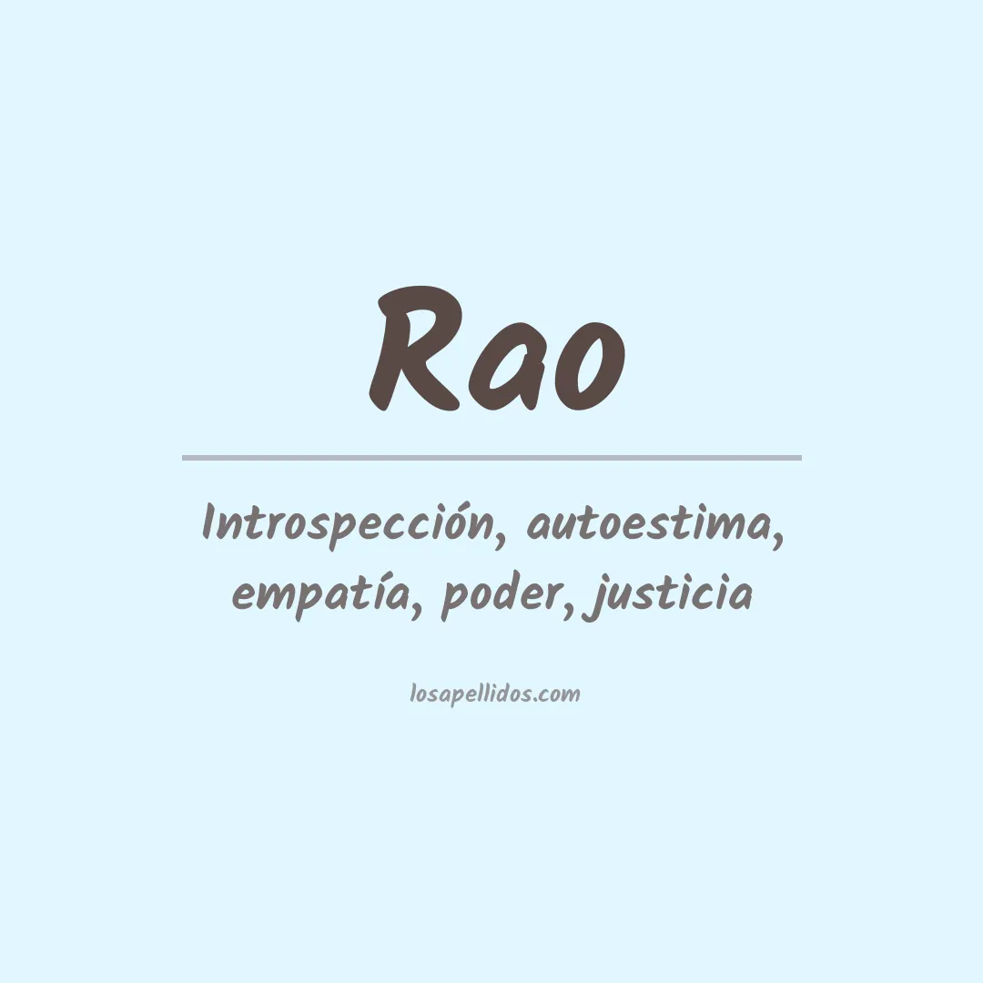 Apellido Rao