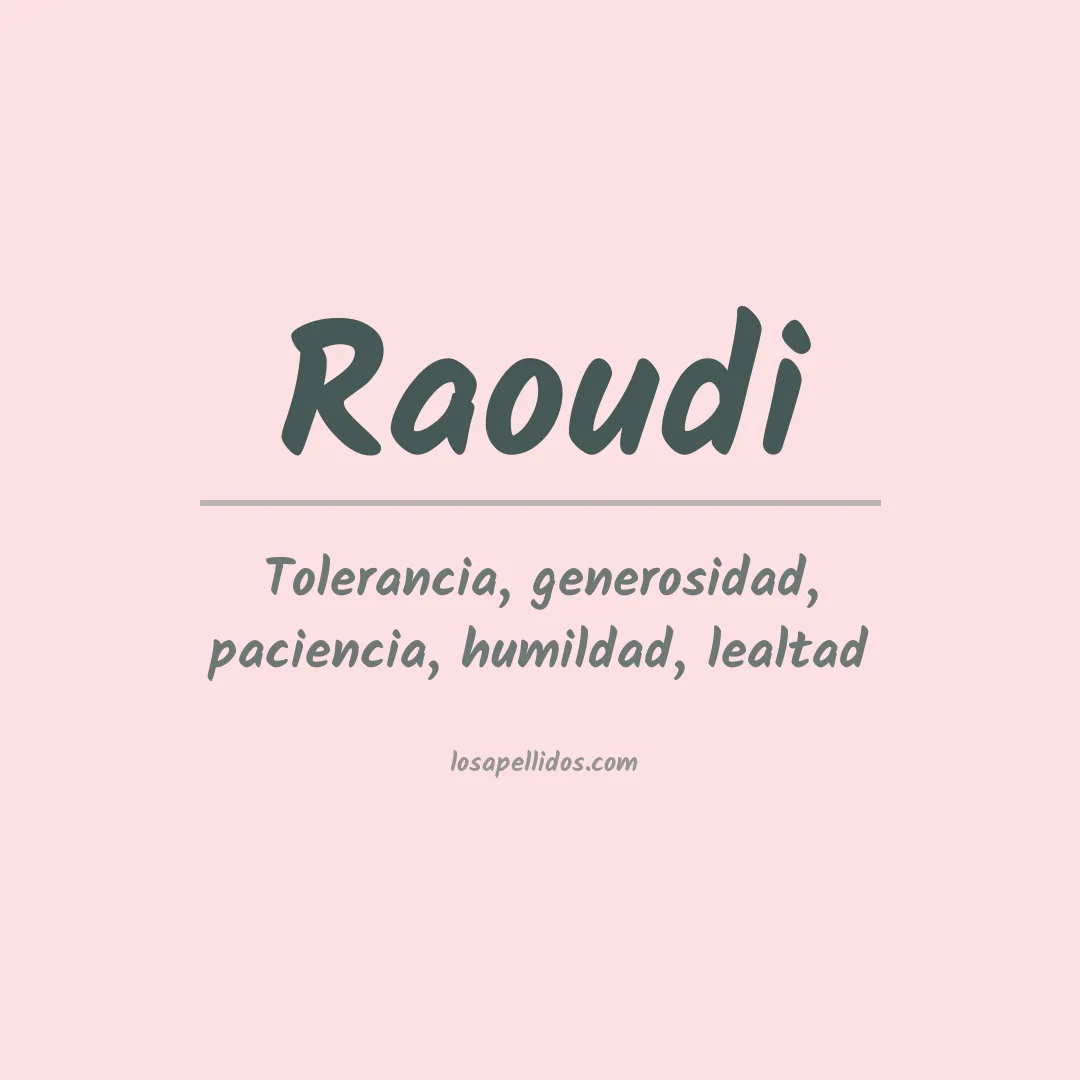 Apellido Raoudi