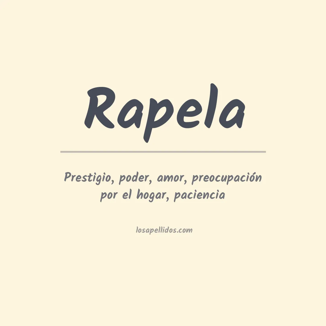 Apellido Rapela