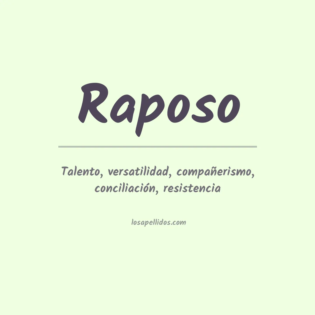 Apellido Raposo