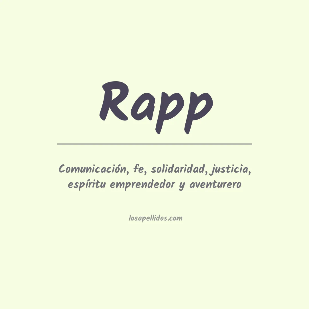 Apellido Rapp