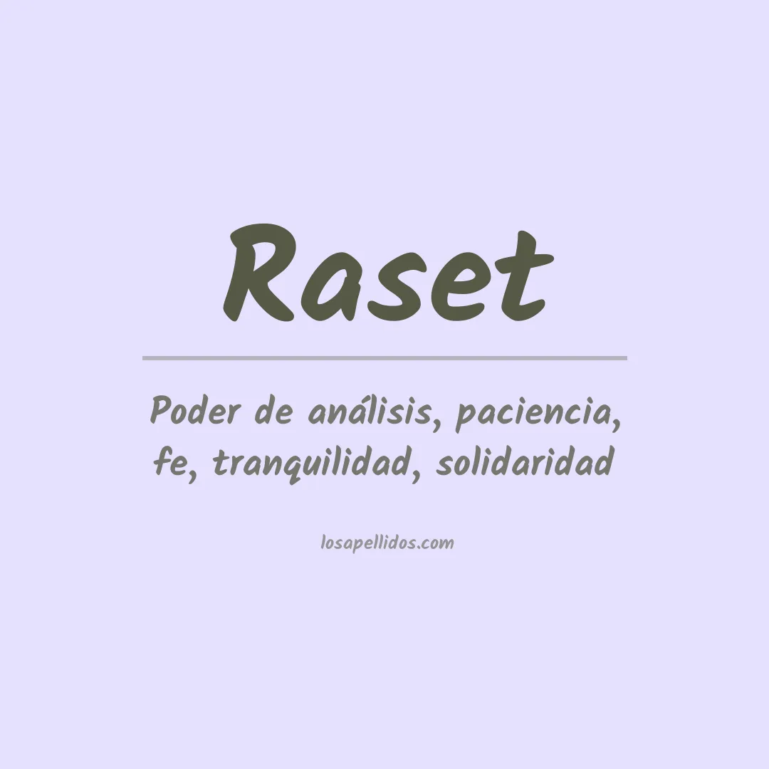 Apellido Raset
