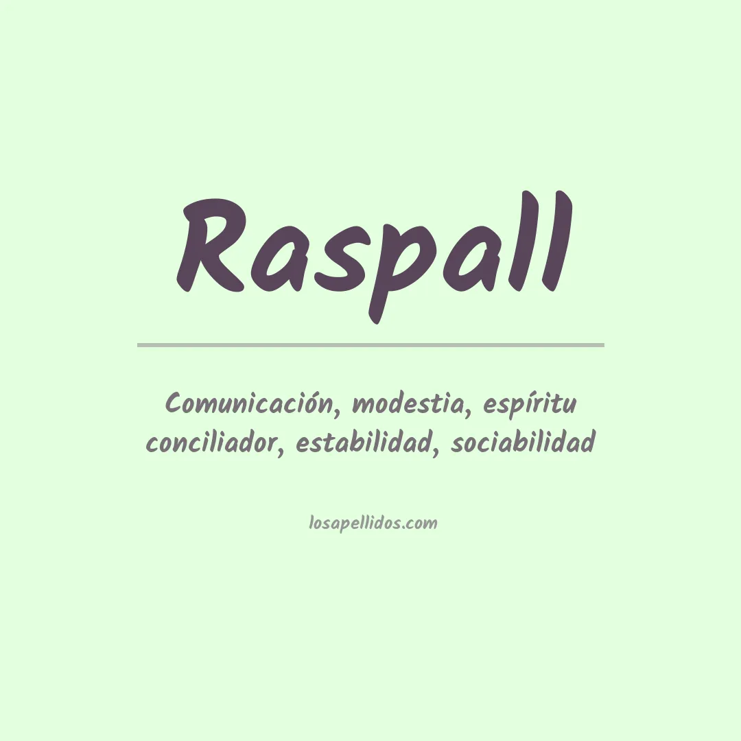 Apellido Raspall