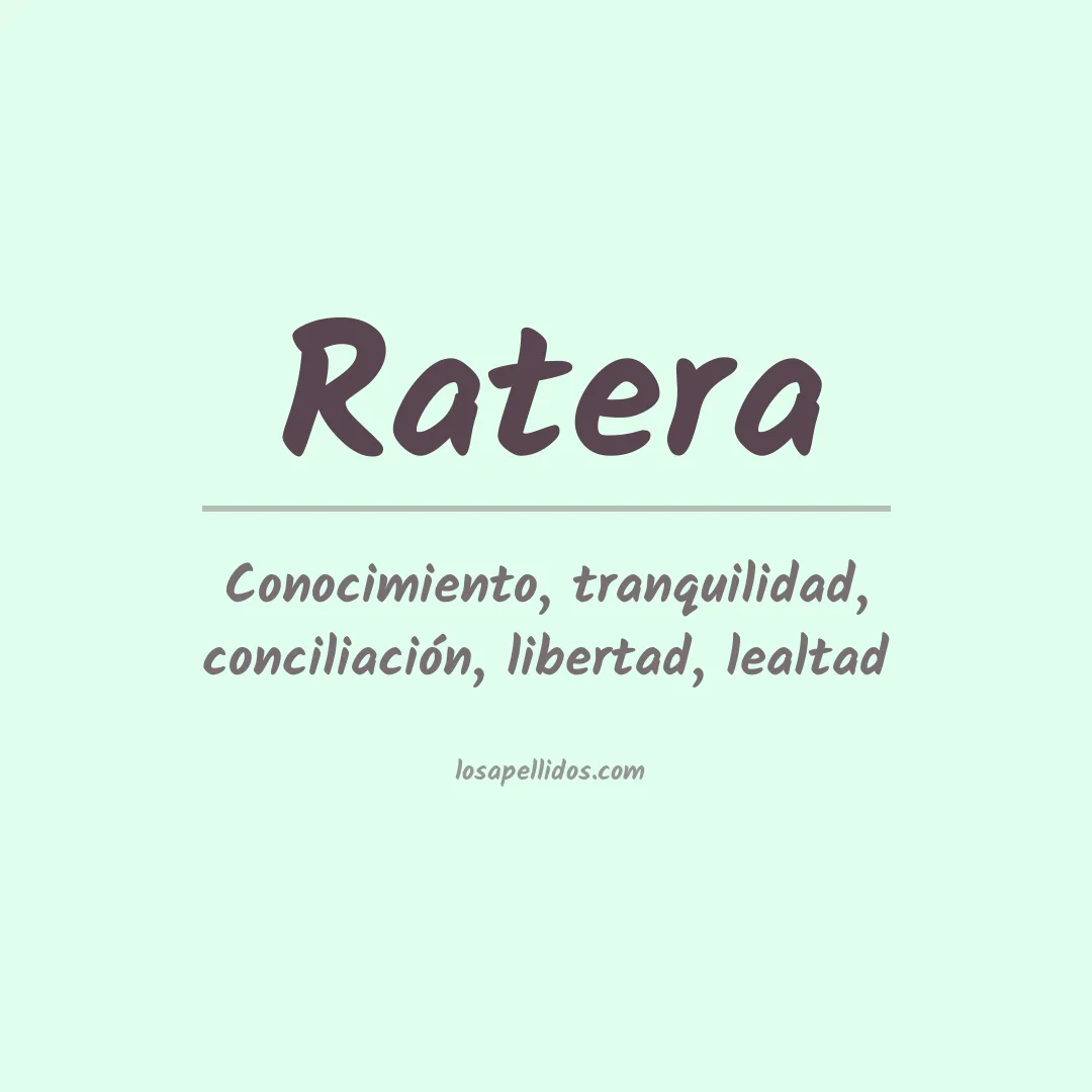 Apellido Ratera