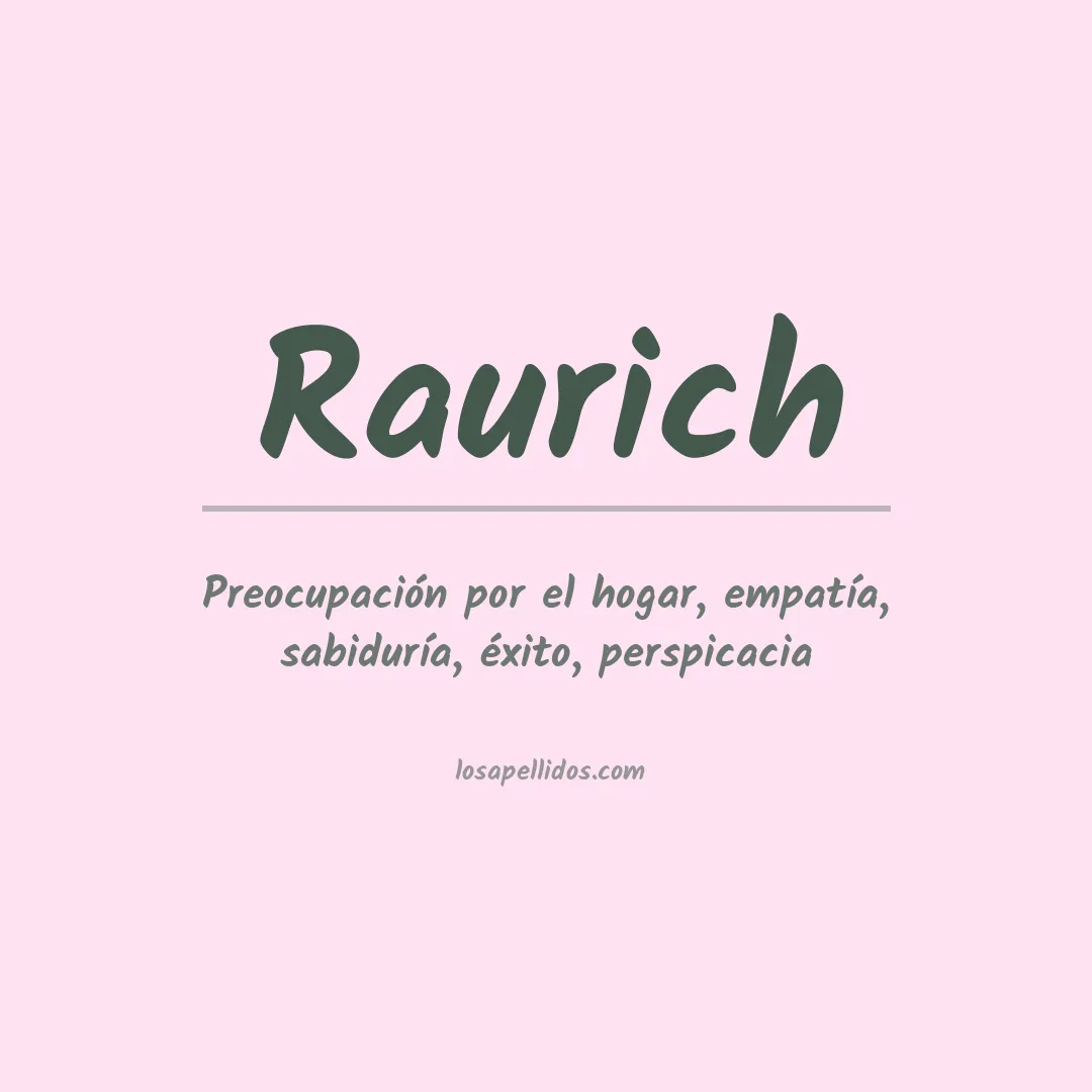 Apellido Raurich