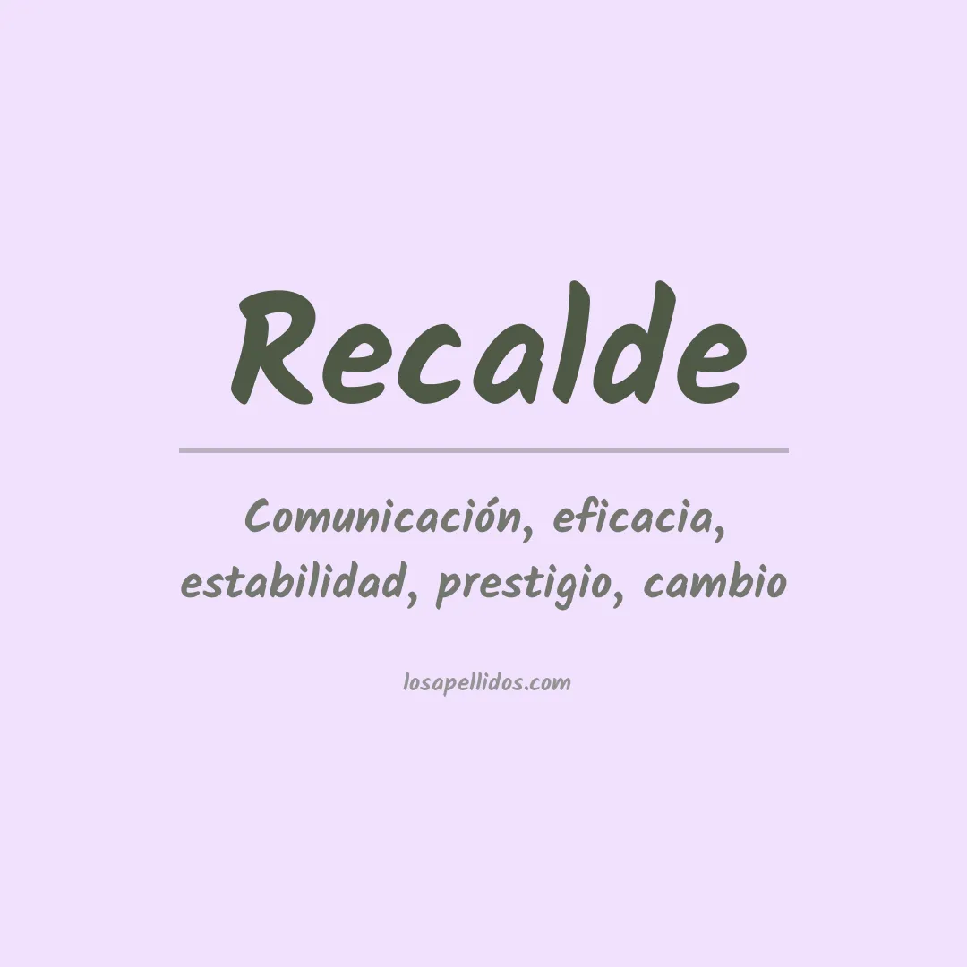 Apellido Recalde