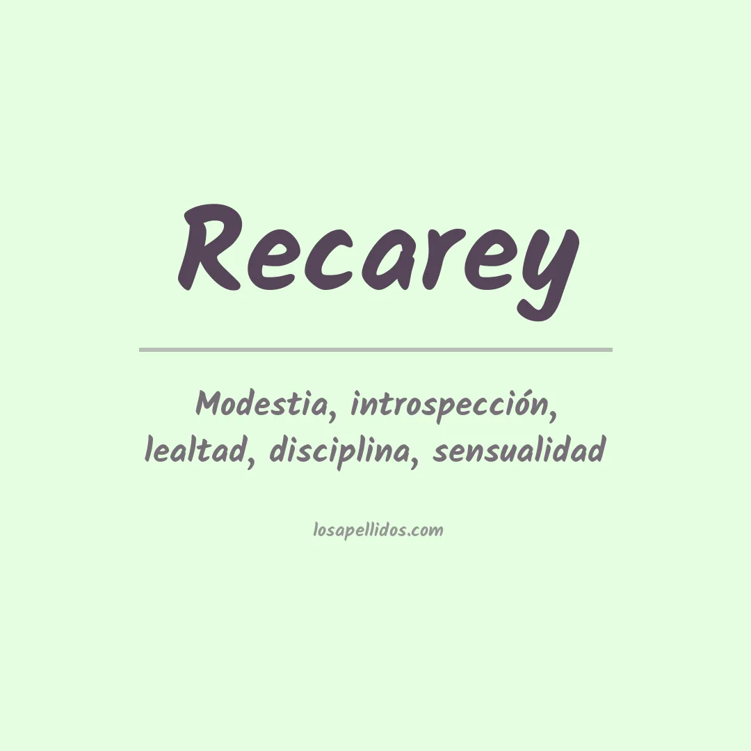 Apellido Recarey