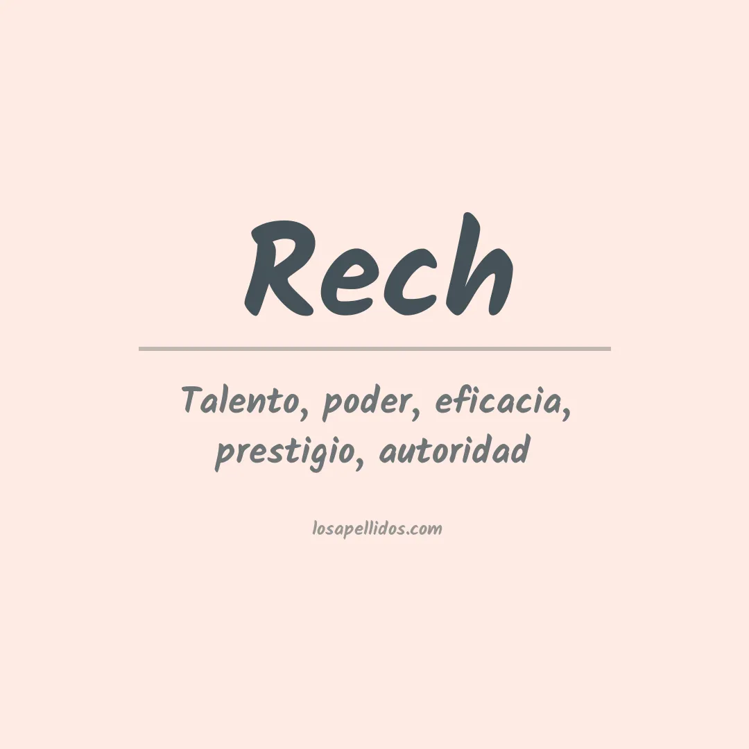Apellido Rech