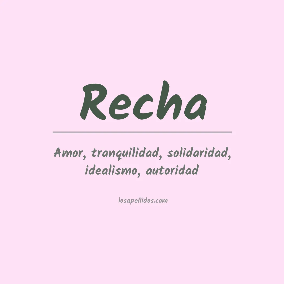 Apellido Recha