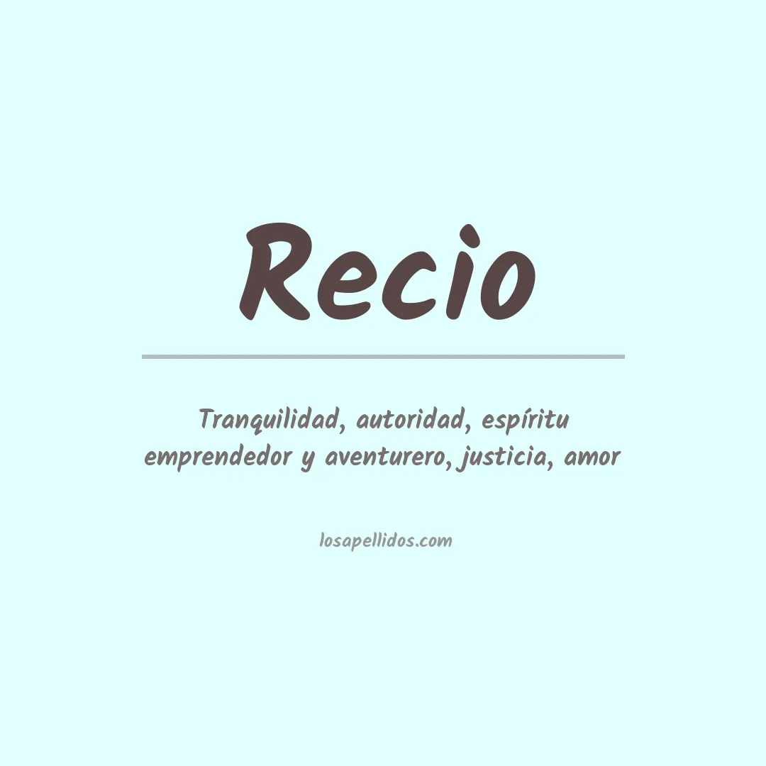 Apellido Recio
