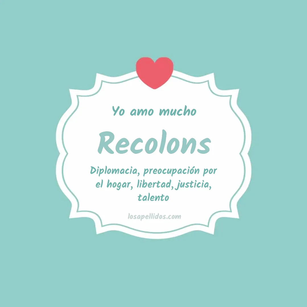 Yo amo mucho Recolons