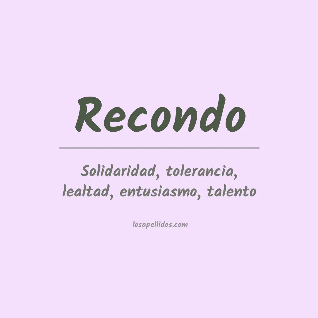 Apellido Recondo