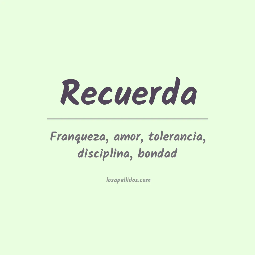 Apellido Recuerda