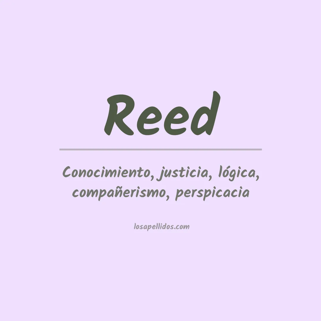 Apellido Reed