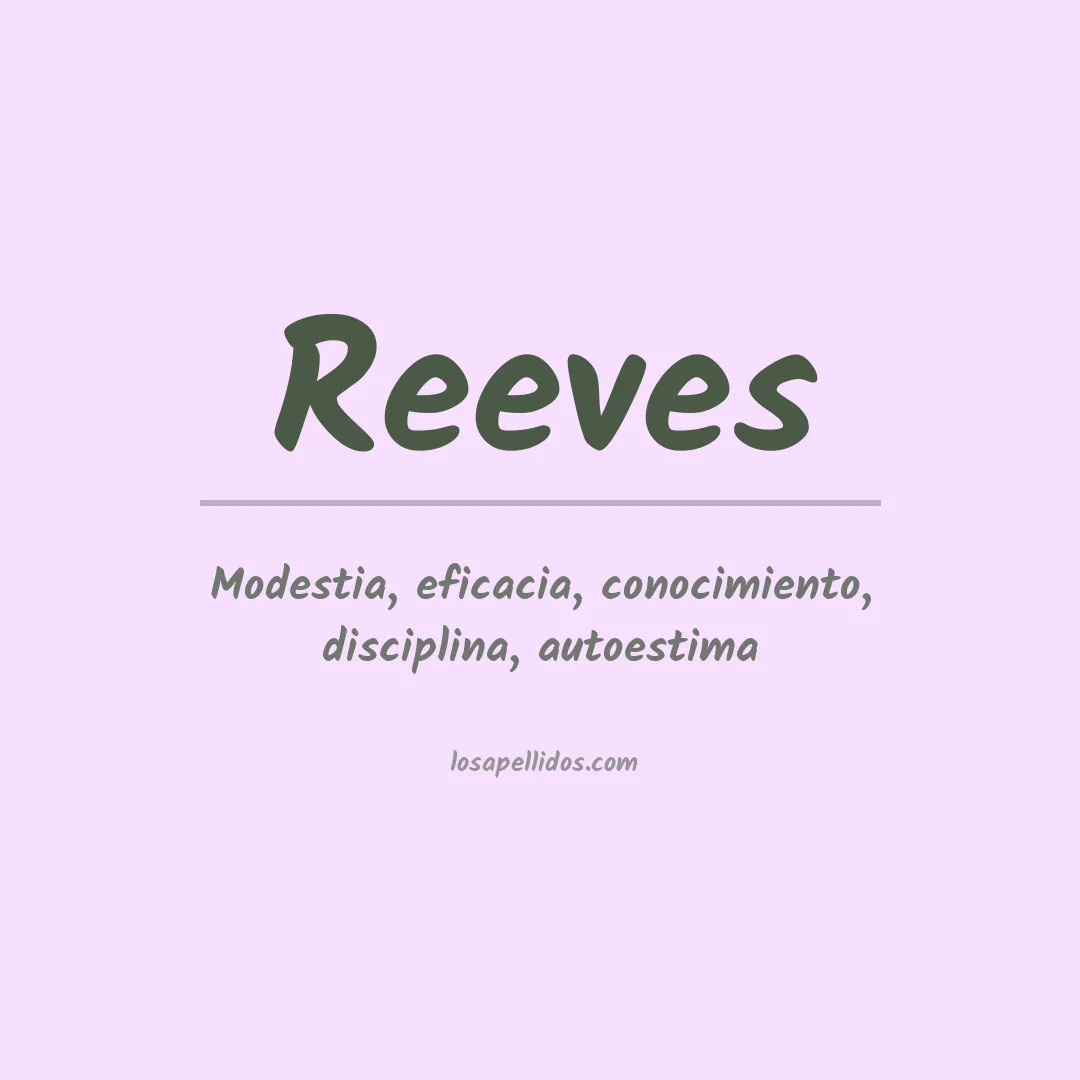 Apellido Reeves