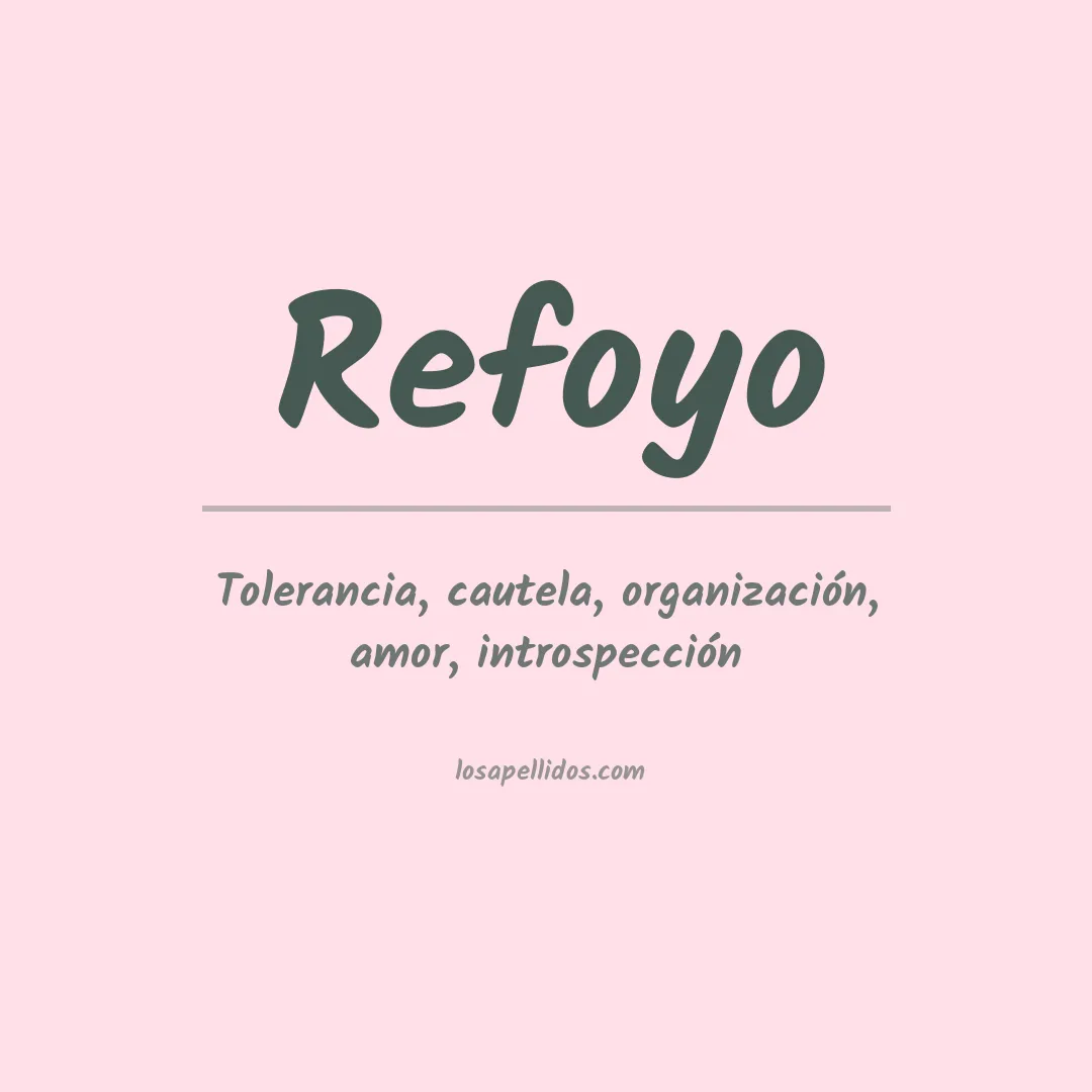 Significado del Apellido Refoyo