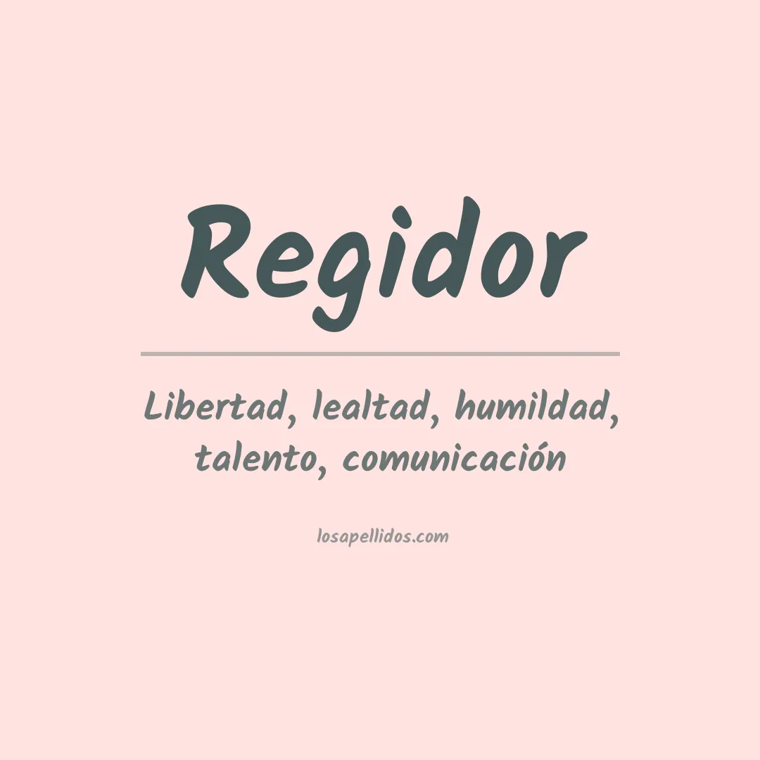 Apellido Regidor