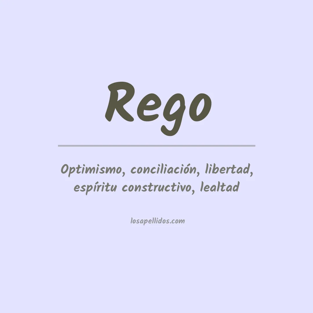 Apellido Rego