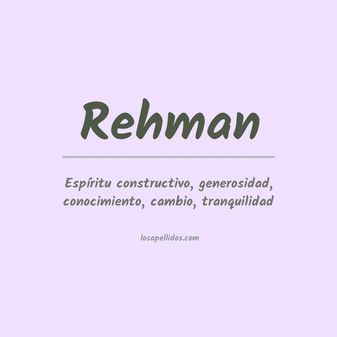 Apellido Rehman