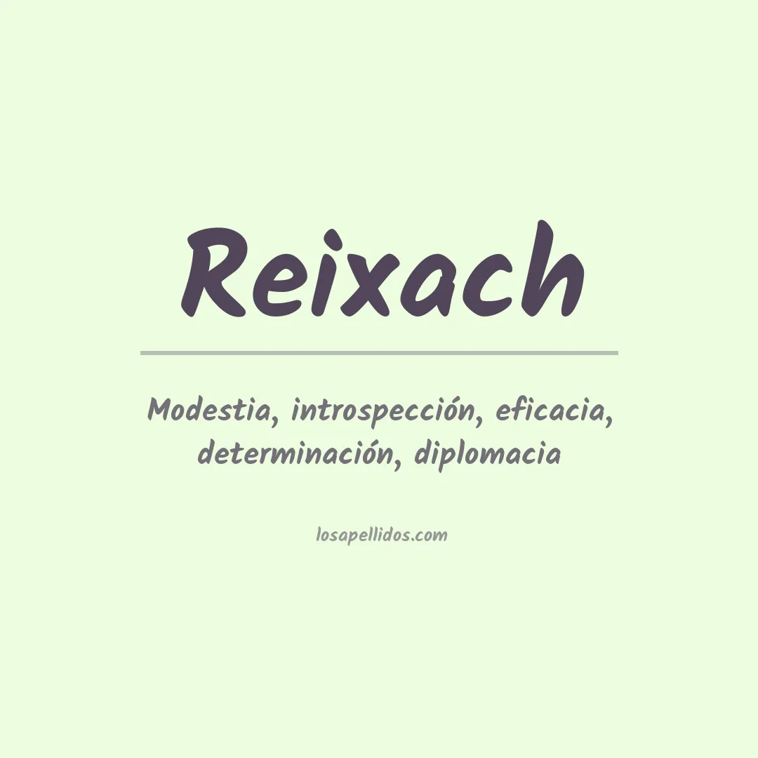 Apellido Reixach