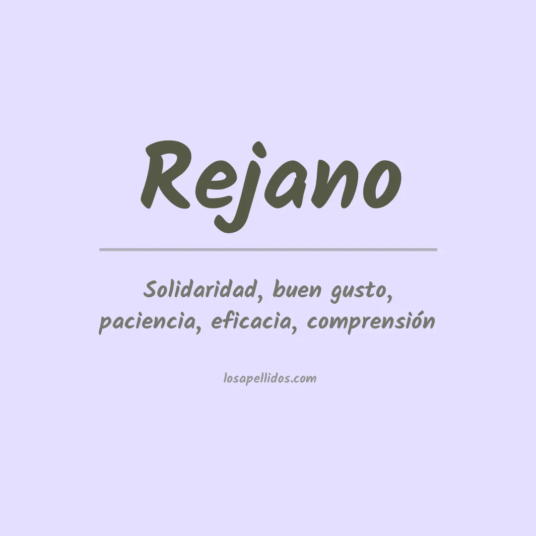 Apellido Rejano
