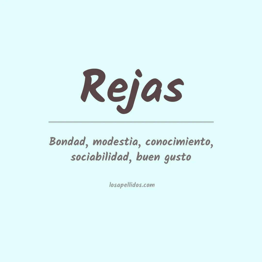 Apellido Rejas