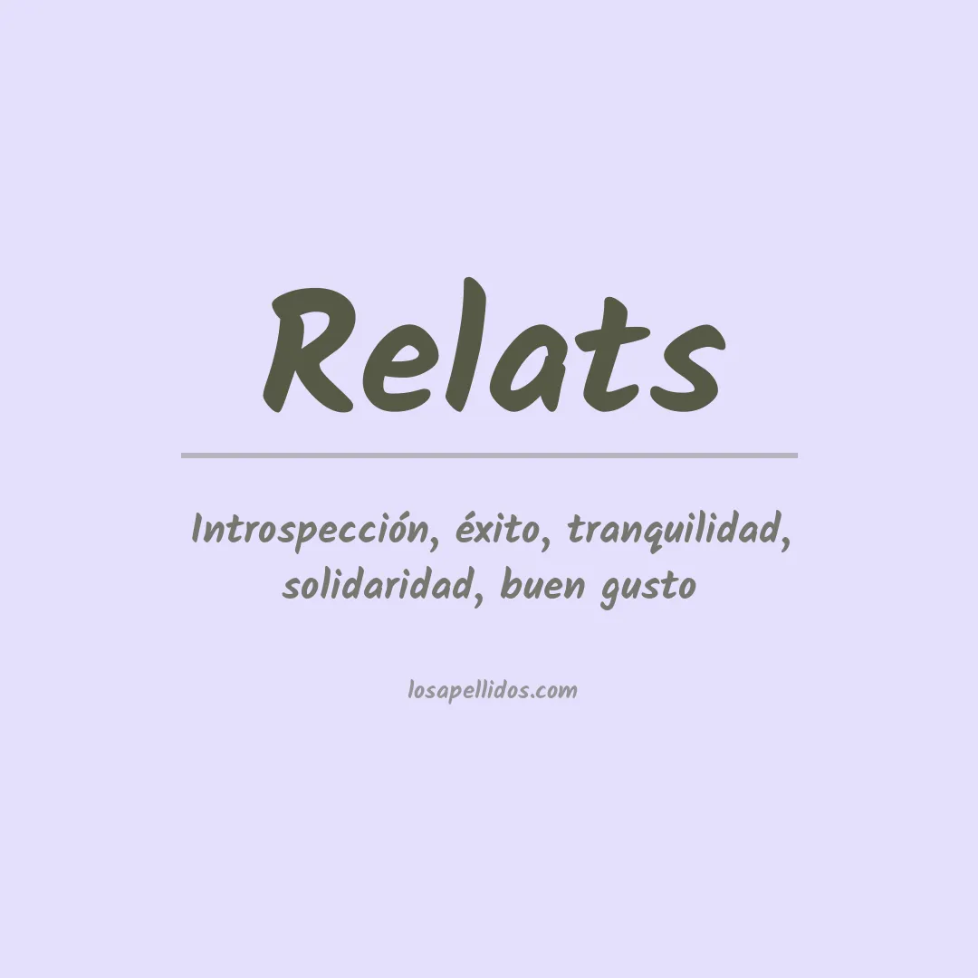 Apellido Relats