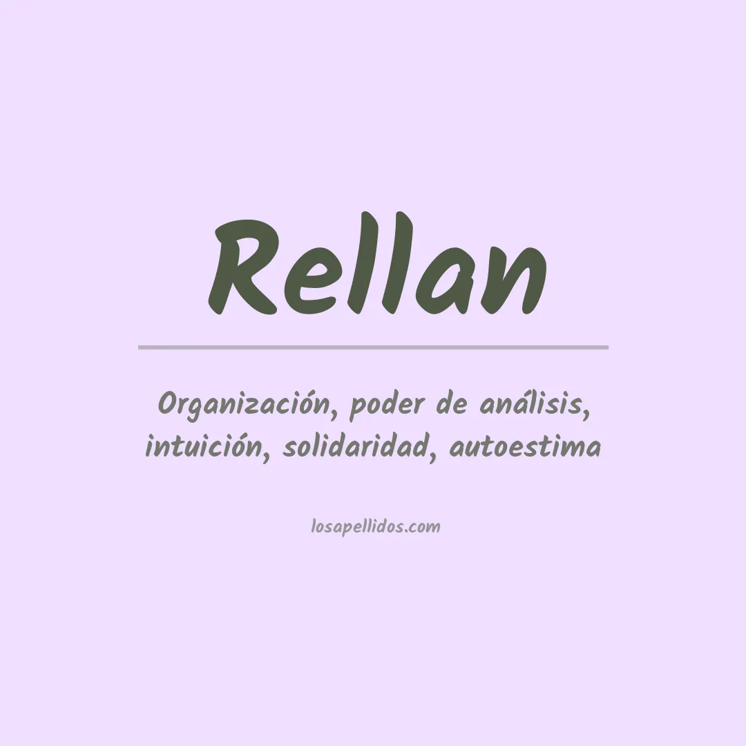 Significado del Apellido Rellan