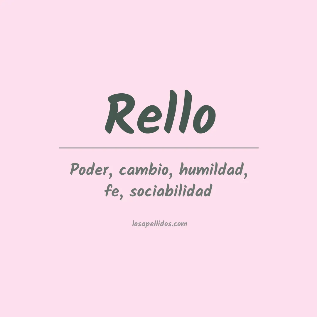 Apellido Rello