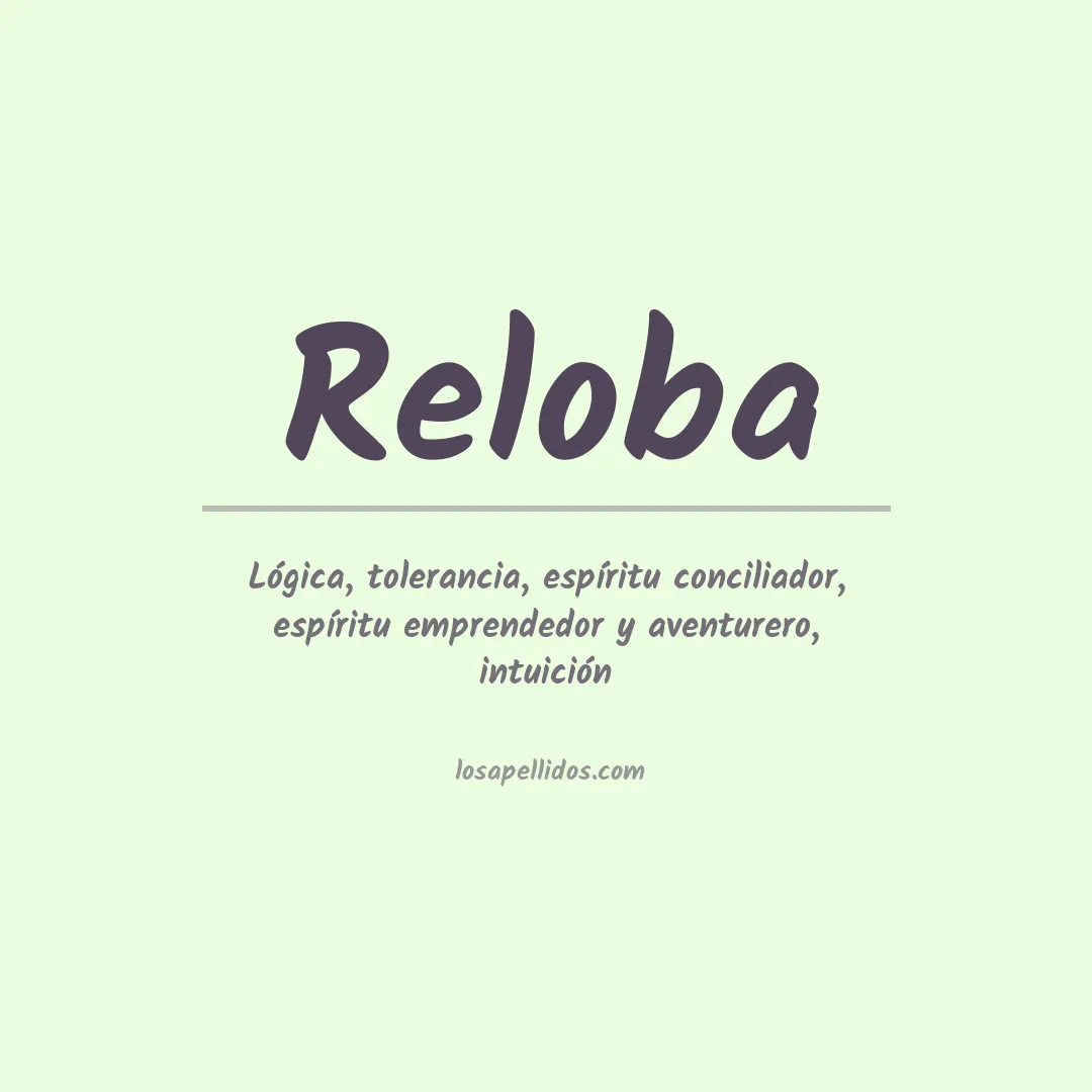 Significado del Apellido Reloba