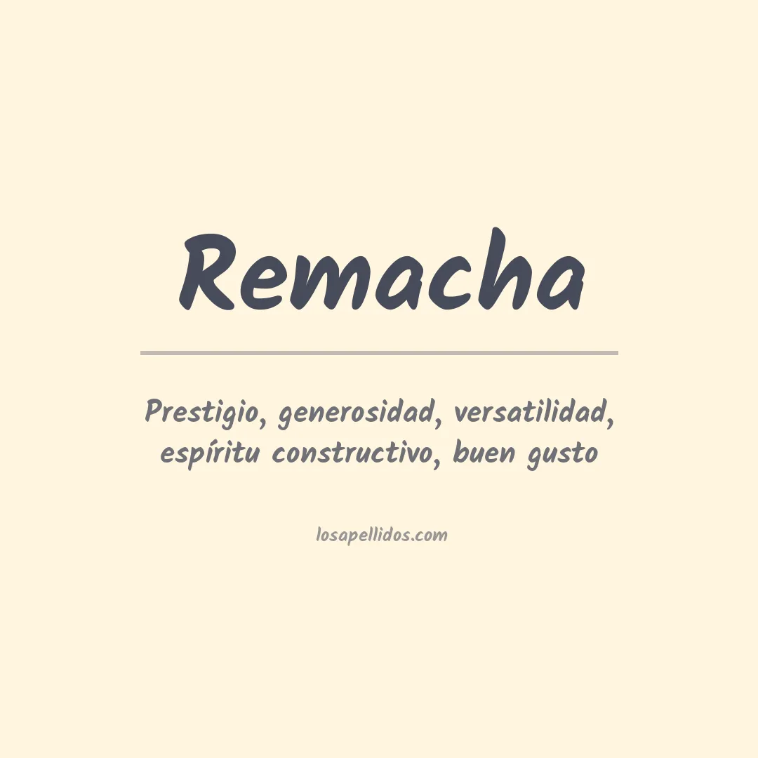Apellido Remacha