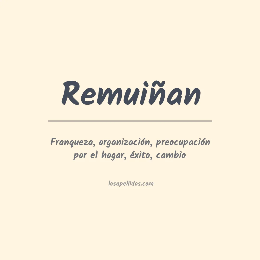 Apellido Remuiñan