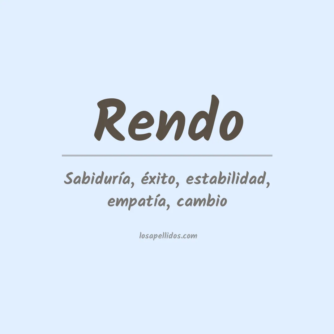 Apellido Rendo