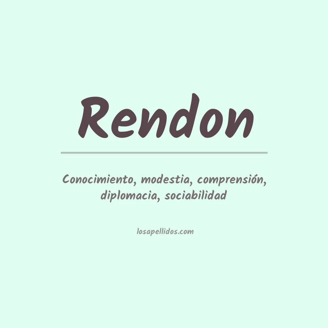 Apellido Rendón