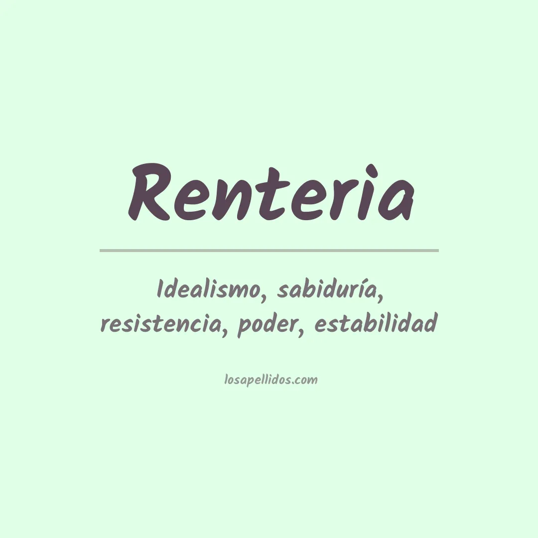 Apellido Rentería