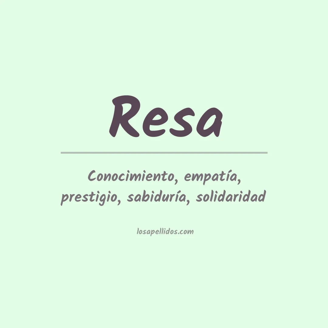 Apellido Resa