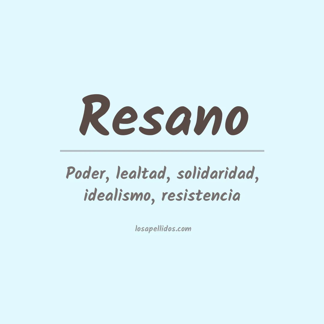 Apellido Resano
