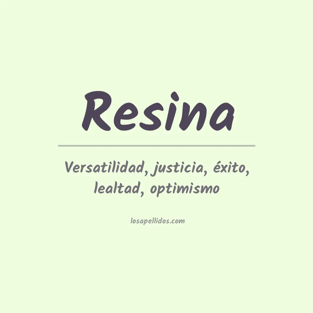 Apellido Resina