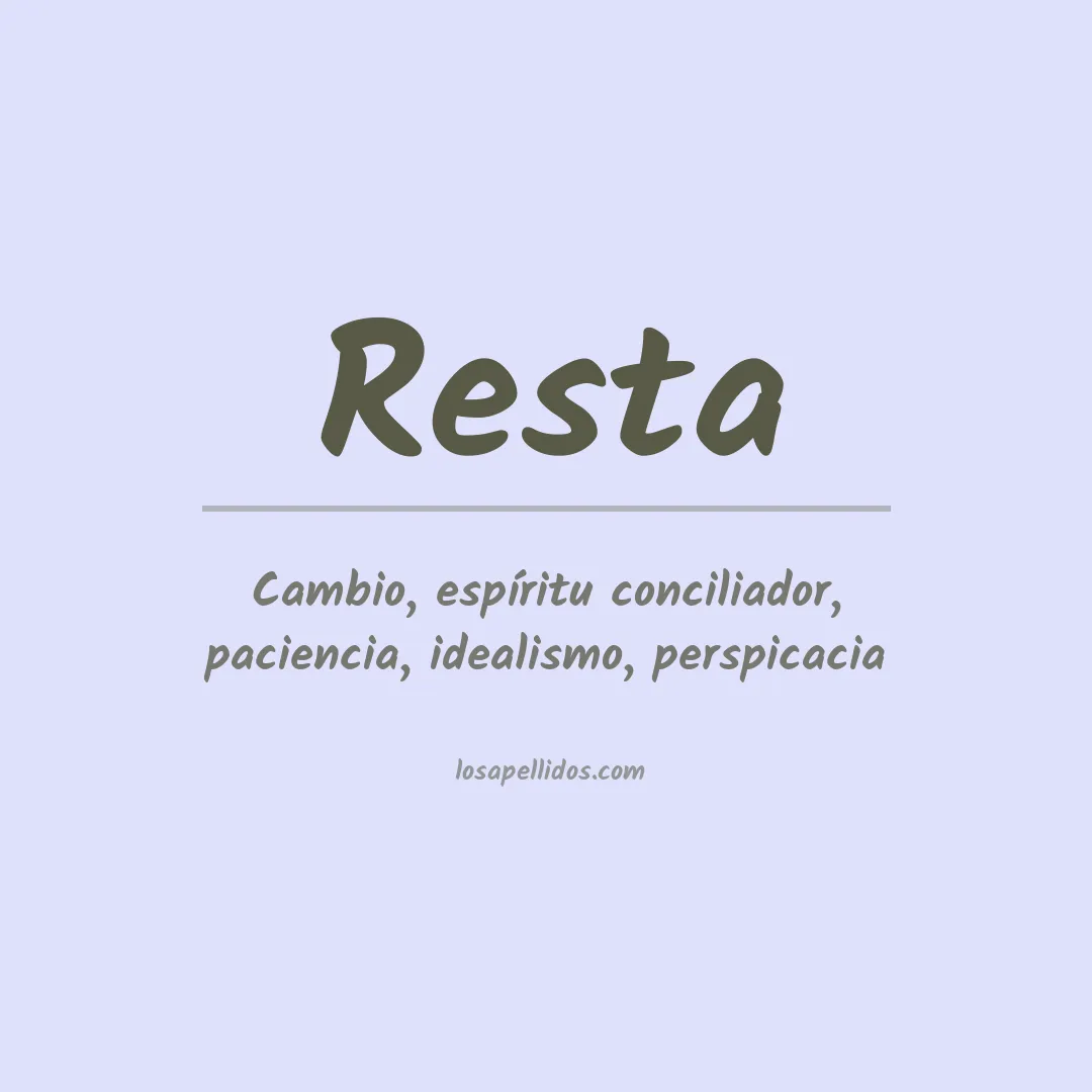 Apellido Resta