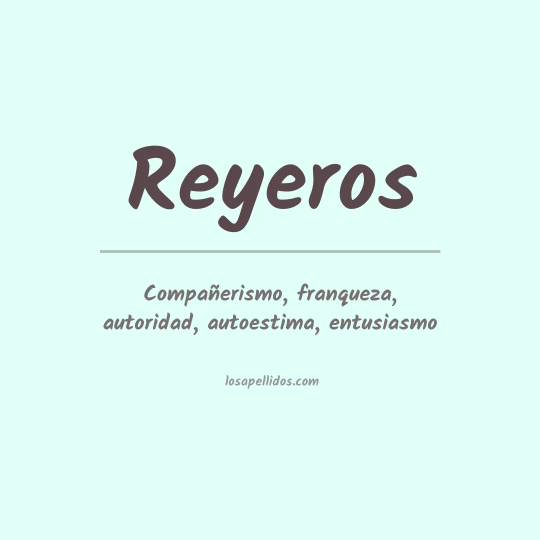 Significado del Apellido Reyeros