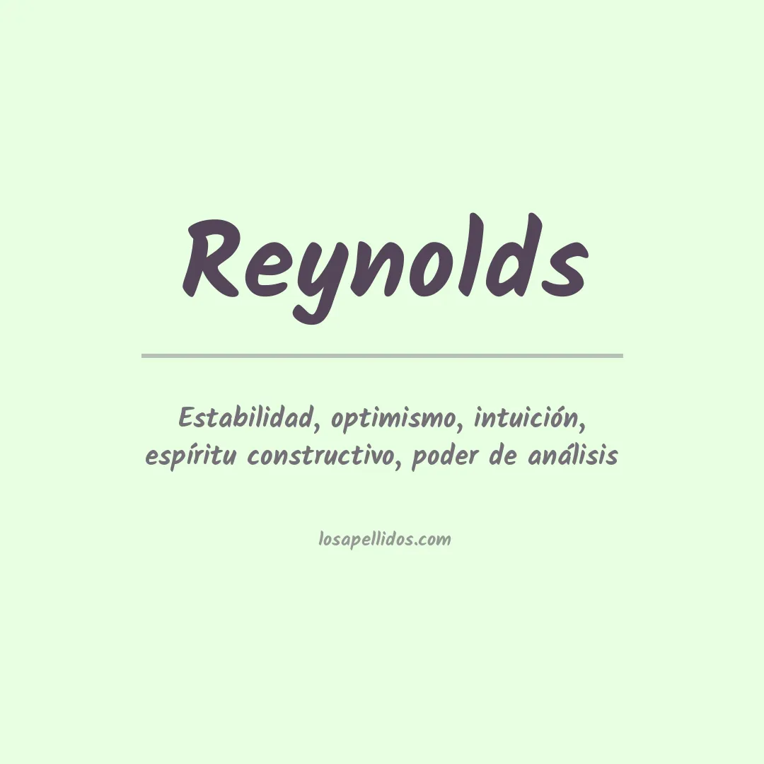 Apellido Reynolds